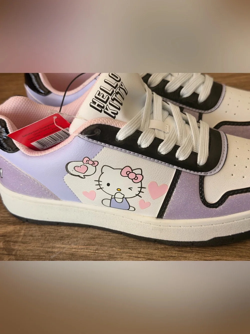 Hello Kitty Kids' Lavender and White Sneakers size 9